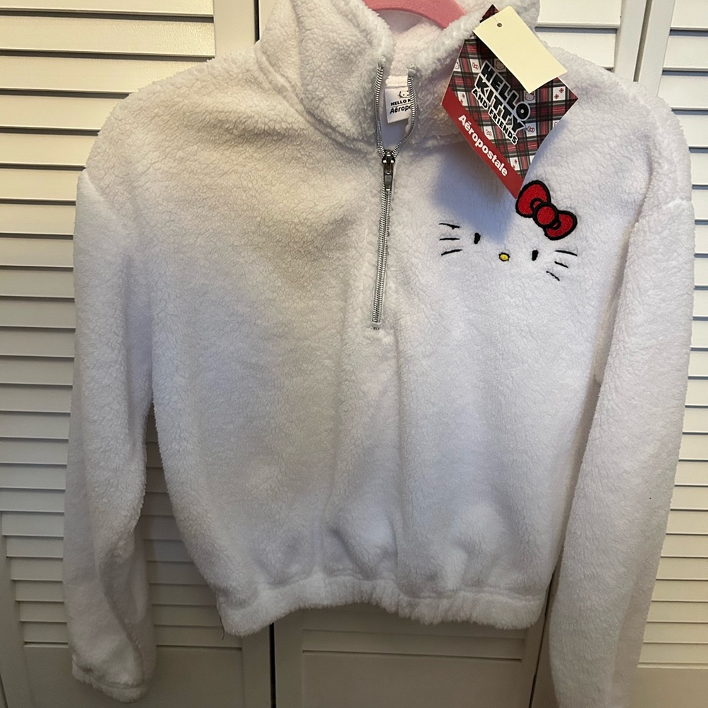 Hello Kitty White Fleece Sweatshirt